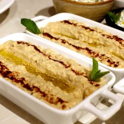 Fresh smoky tangy baba ghanouj